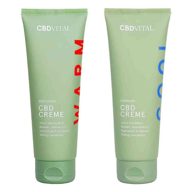 CBD VITAL Wärmende CBD Creme + Kühlende CBD Creme  2x120 ml von Vitrasan GmbH PZN 08102542