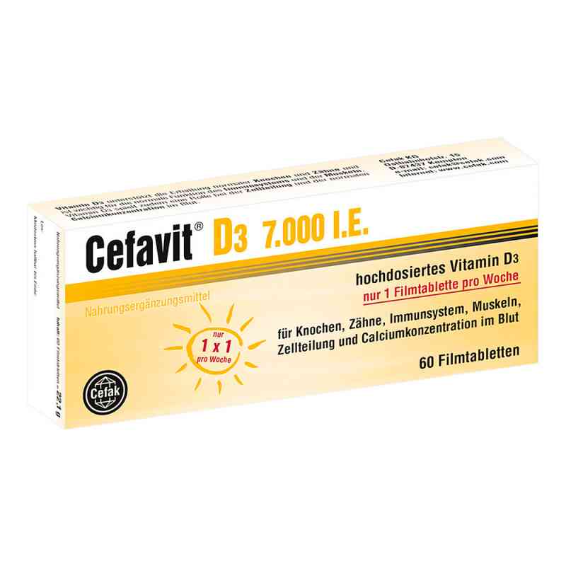 Cefavit D3 7.000 I.e. Filmtabletten 60 stk von Cefak KG PZN 12347743