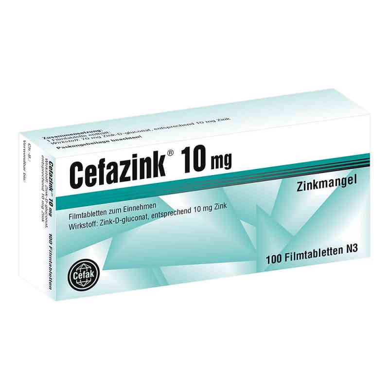 Cefazink 10mg 100 stk von Cefak KG PZN 02252734