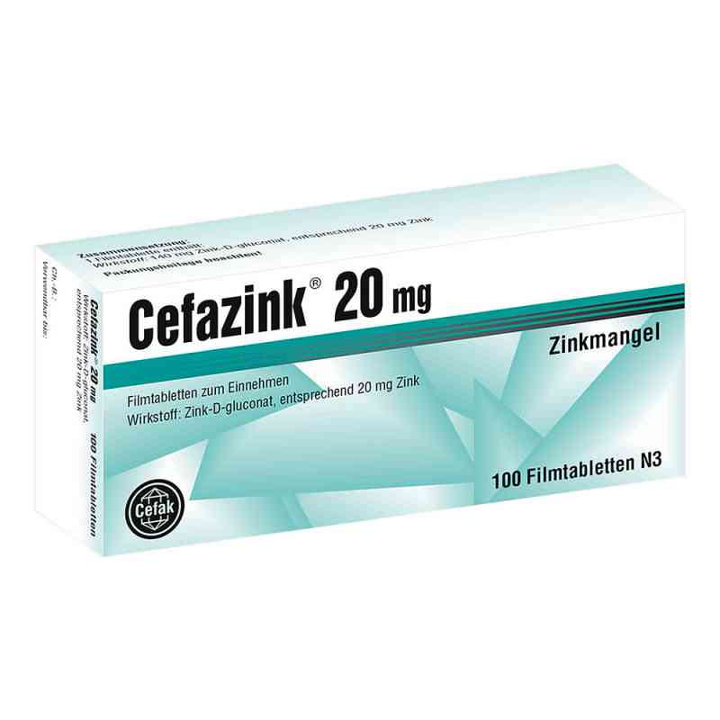 Cefazink 20mg 100 stk von Cefak KG PZN 02252786