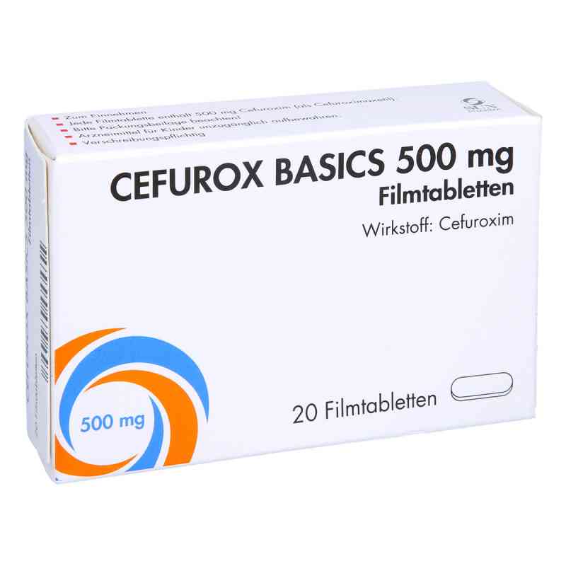 Cefurox Basics 500 mg Filmtabletten Sun 20 stk von Sun Pharmaceuticals Germany GmbH PZN 16230512