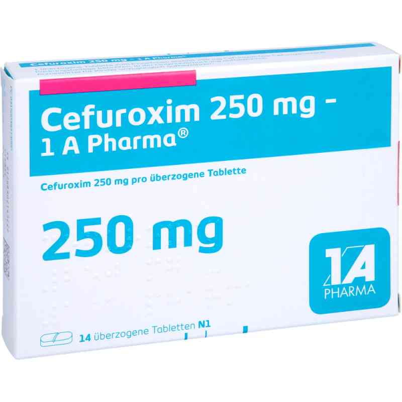 Cefuroxim 250 mg-1A Pharma überzogene Tabletten 14 stk von 1 A Pharma GmbH PZN 04841498