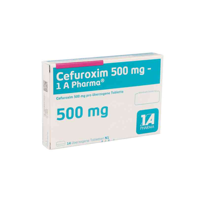 Cefuroxim 500 mg-1A Pharma überzogene Tabletten 14 stk von 1 A Pharma GmbH PZN 04841512