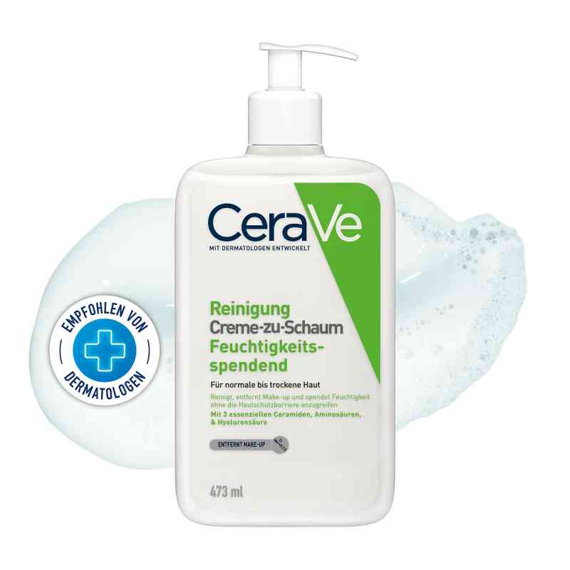 CeraVe Creme-zu-Schaum Reinigung 473 ml von L'Oreal Deutschland GmbH Geschäftsbereich CeraVe PZN 18909917