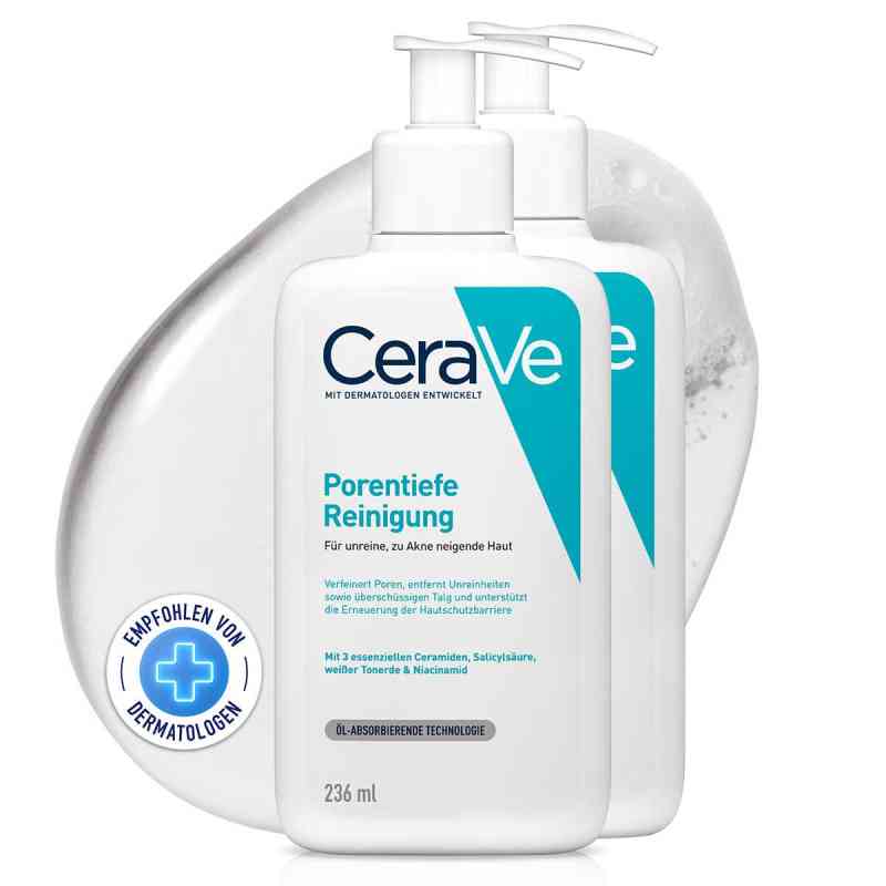 Cerave Porentiefe Reinigung Gel 2 x236 ml von L'Oreal Deutschland GmbH Geschäftsbereich CeraVe PZN 08102808