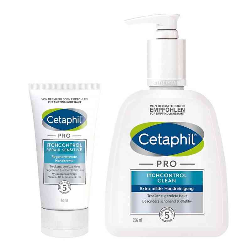 Cetaphil Pro Itchcontrol Clean Handreinigung + Handcreme 236+50 ml von Galderma Laboratorium GmbH PZN 08105073