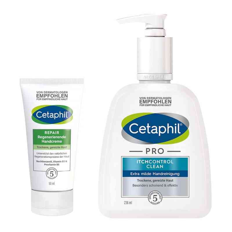 Cetaphil Pro Itchcontrol Clean Handreinigung + Repair Handcreme 236+50 ml von Galderma Laboratorium GmbH PZN 08105072