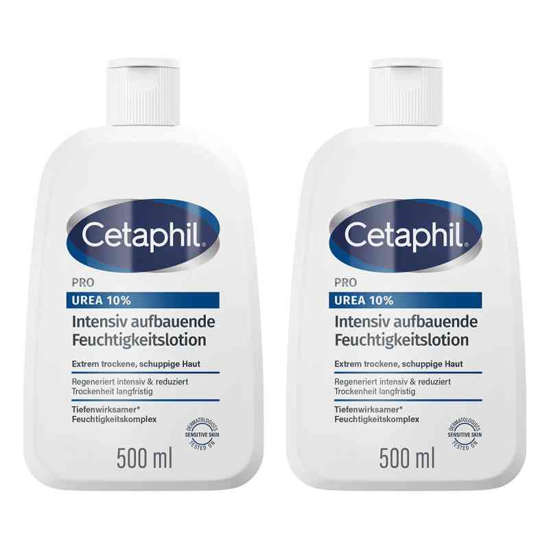 Cetaphil PRO Urea 10% Intensiv aufbauende Feuchtigkeitslotion 2x500 ml von Galderma Laboratorium GmbH PZN 08104996