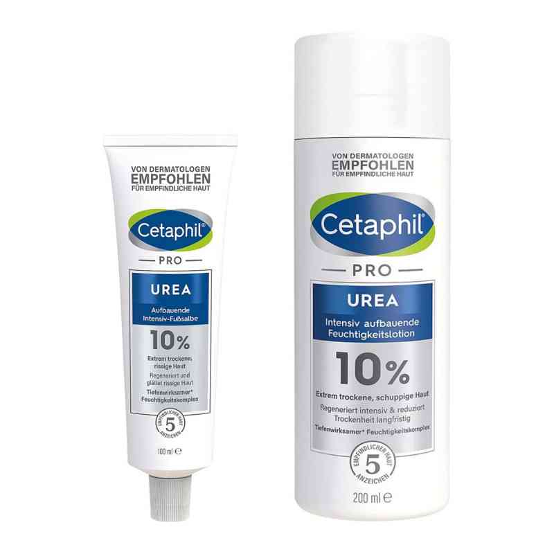 Cetaphil Pro Urea 10% Lotion + Urea 10% Fußsalbe 1 Set von Galderma Laboratorium GmbH PZN 08105081