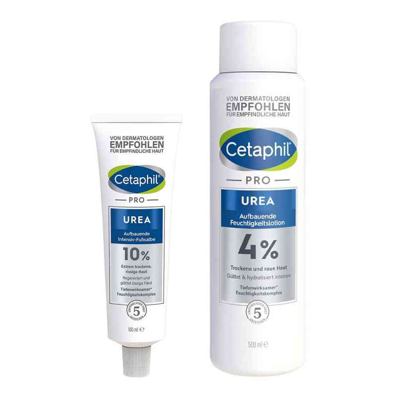 Cetaphil Pro Urea 4% Lotion + Urea 10% Fußsalbe 1 Set von Galderma Laboratorium GmbH PZN 08105080