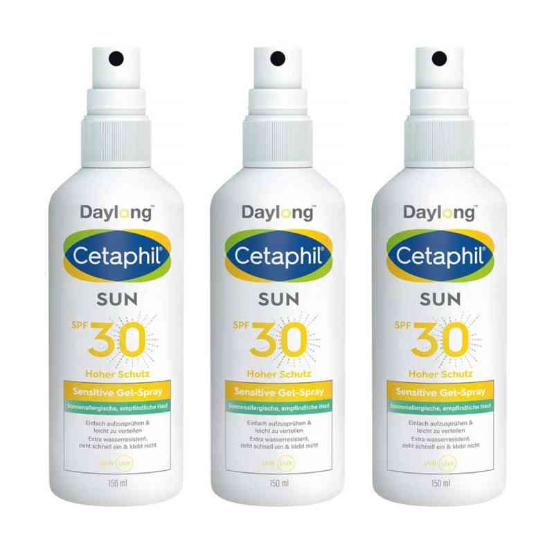 Cetaphil Sun Daylong SPF 30 Sensitive Gel-Spray 3x150 ml von Galderma Laboratorium GmbH PZN 08104998