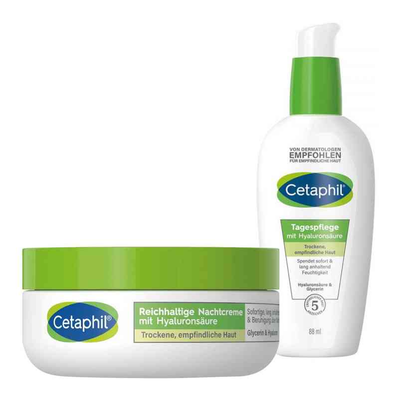 Cetaphil Tagespflege mit Hyaluronsäure + Reichhaltige Nachtcreme 88+48 ml von Galderma Laboratorium GmbH PZN 08105078