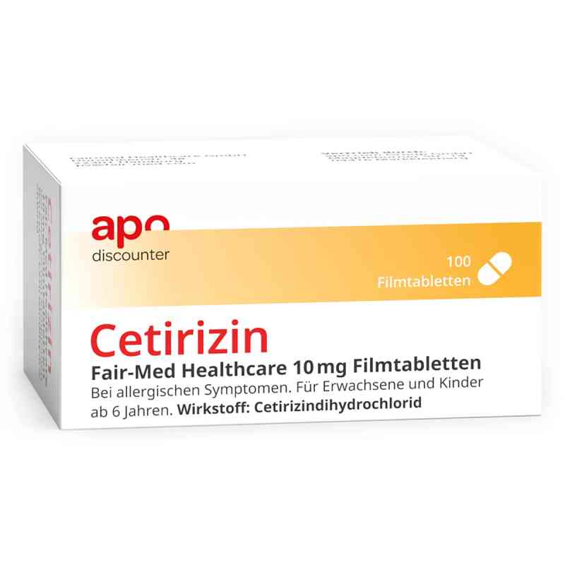 Cetirizin 10 mg von apodiscounter 100 stk von Fairmed Healthcare GmbH PZN 18205211