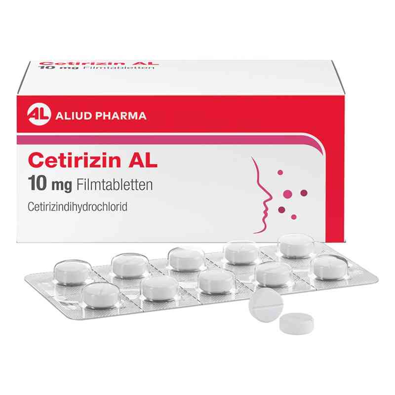 Cetirizin AL 10 mg Filmtabletten bei Heuschnupfen 50 stk von ALIUD Pharma GmbH PZN 02406628