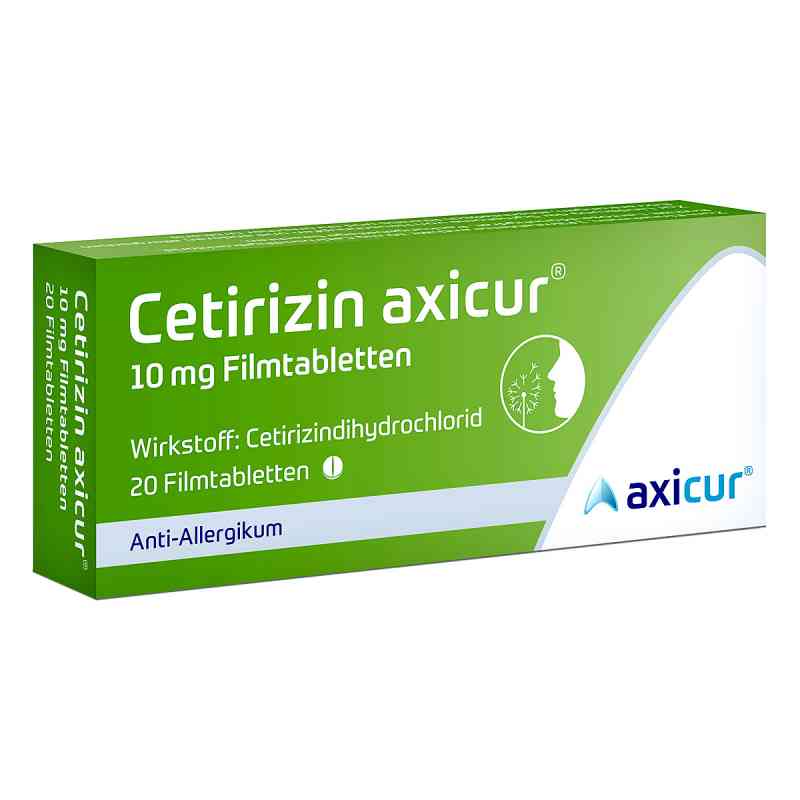 Cetirizin axicur 10 mg Filmtabletten 20 stk von axicorp Pharma GmbH PZN 14293508