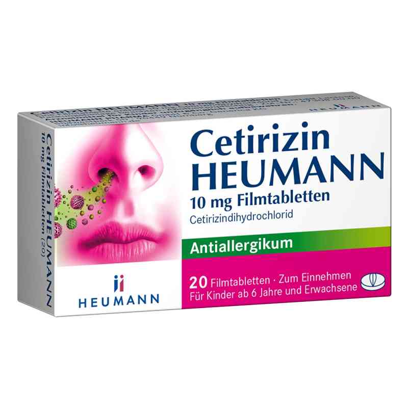 Cetirizin Heumann 10 mg Filmtabletten 20 stk von HEUMANN PHARMA GmbH & Co. Generica KG PZN 02075309