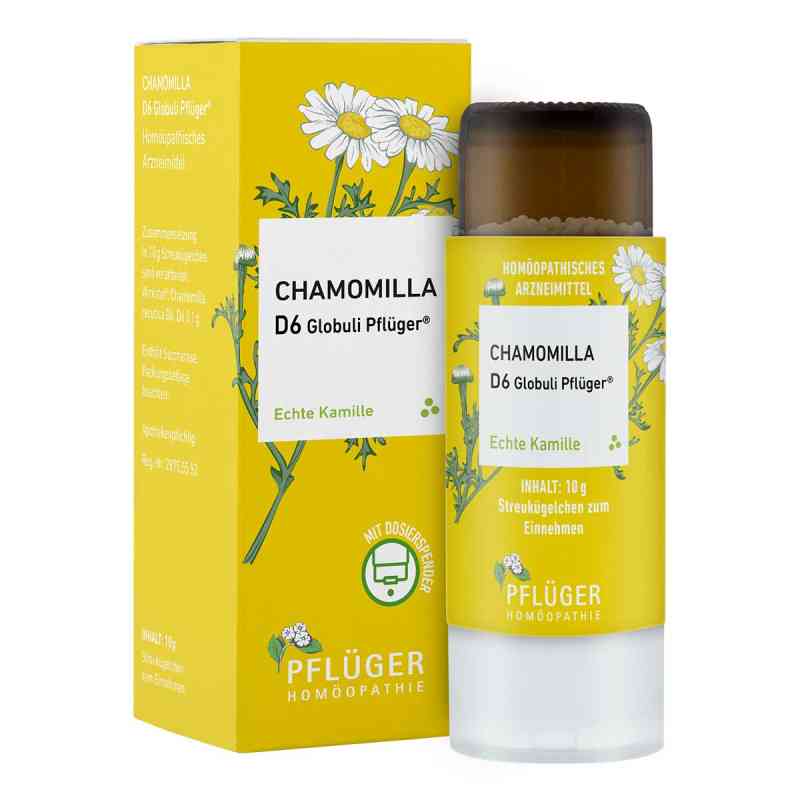 Chamomilla D6 Globuli Pflüger Dosierspender 10 g von Homöopathisches Laboratorium Alexander Pflüger Gmb PZN 18051653