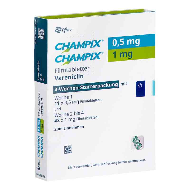 Champix 0,5 Mg/1 Mg Filmtabletten starterpack.4 Wochen 53 stk