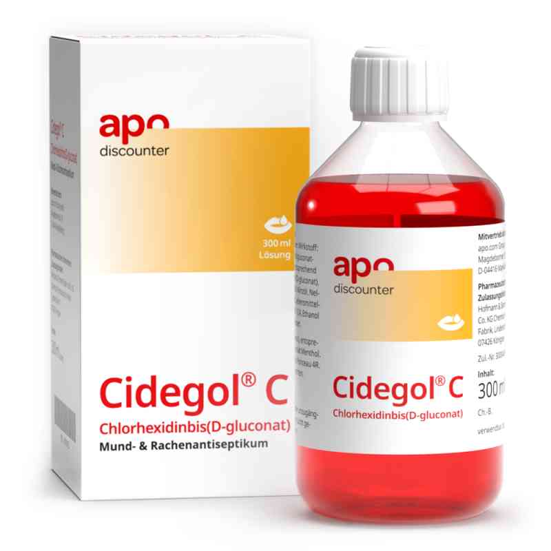 Chlorhexidin Cidegol C Mundspüllösung von apodiscounter 300 ml von apo.com Group GmbH PZN 18769735