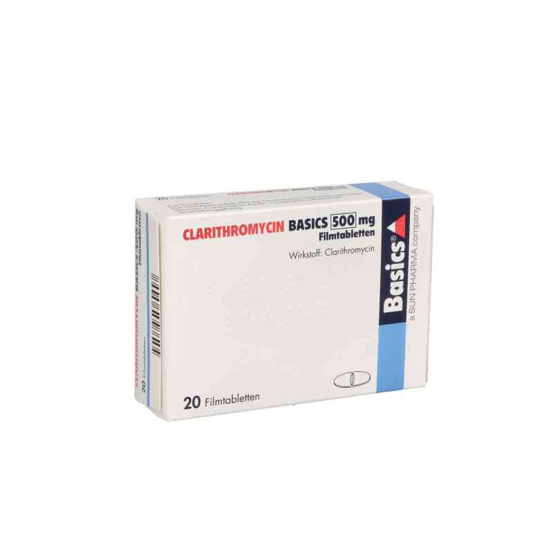 Clarithromycin Basics 500 mg Filmtabletten 20 stk von Basics GmbH PZN 05486527