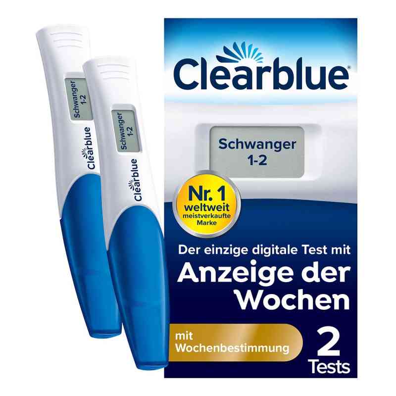 Clearblue Schwangerschaftstest mit Wochenbestimmung 2 stk von WICK Pharma - Zweigniederlassung der Procter & Gam PZN 12893983