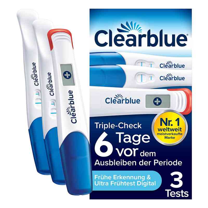 Clearblue Schwangerschaftstest Triplecheck Ultra-früh 3 stk von WICK Pharma - Zweigniederlassung der Procter & Gam PZN 17165254