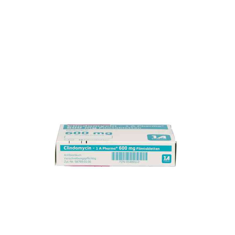 Clindamycin1a Pharma 600 mg Filmtabletten 16 stk Clindamycin1a Pharma 600 mg Filmtabletten 16 stk