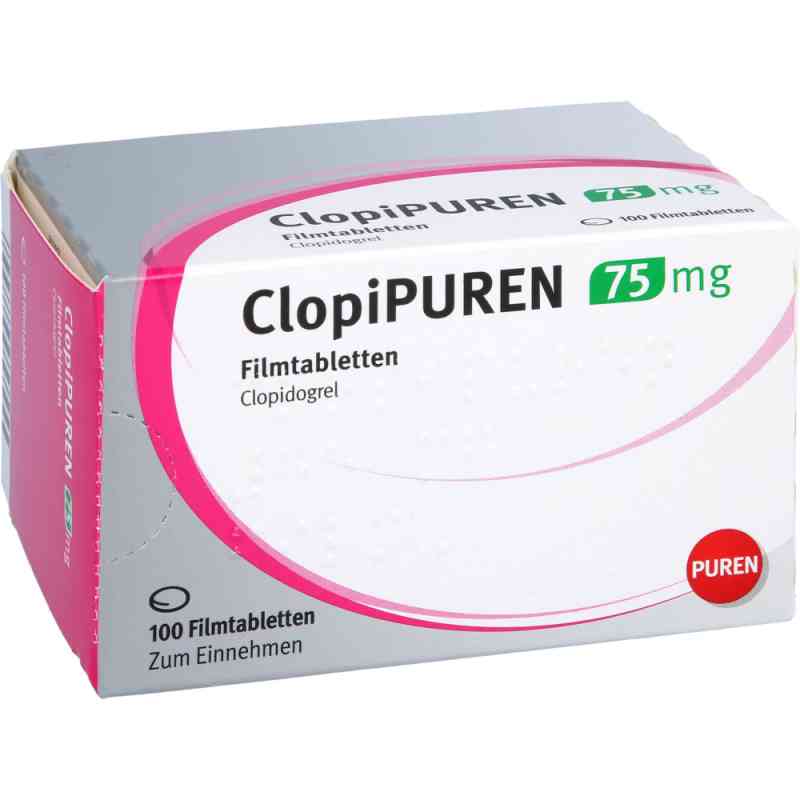 Clopipuren 75 mg Filmtabletten 100 stk von PUREN Pharma GmbH & Co. KG PZN 12893730