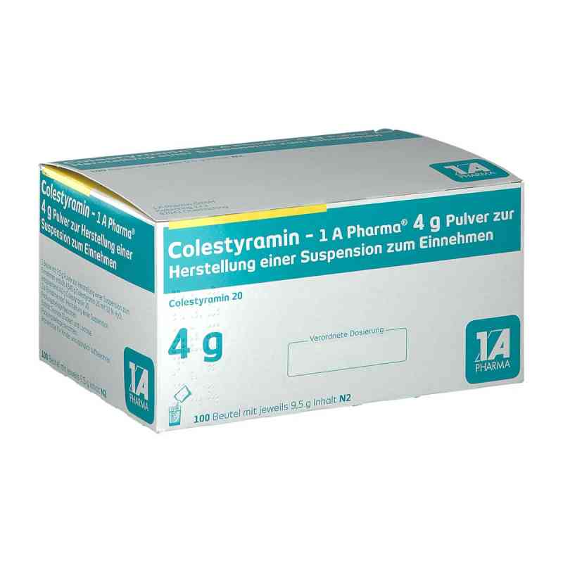 Colestyramin-1a Pharma 4 g Plv.z.h.e.susp.z.einn. 100 stk von 1 A Pharma GmbH PZN 14386078