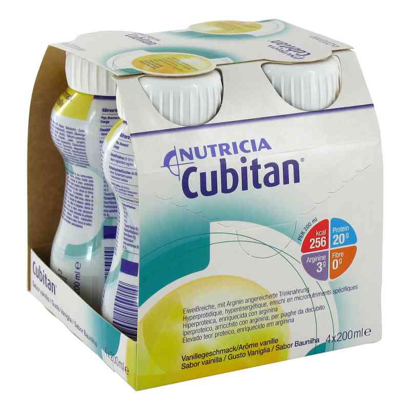 Cubitan Vanillegeschmack Trinkflasche 4X200 ml von Danone Deutschland GmbH PZN 00247344