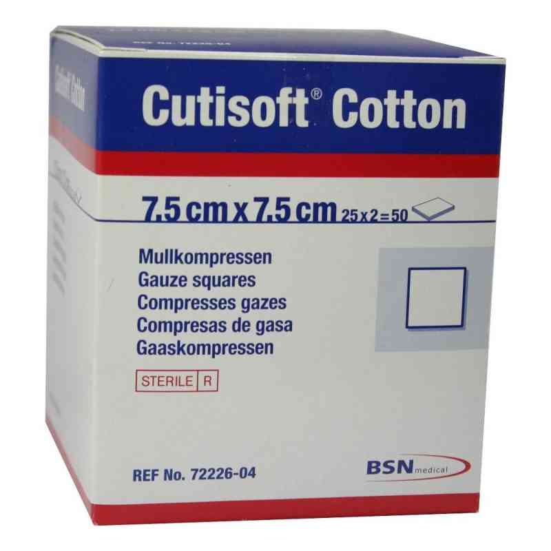 Cutisoft Cotton Kompr.7,5x7,5cm steril 25X2 stk von BSN medical GmbH PZN 01563395