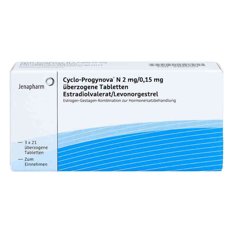 Cyclo Progynova N 2 mg/0,15 mg überzogene Tab. 3X21 stk von Bayer Vital GmbH GB Pharma PZN 04868304