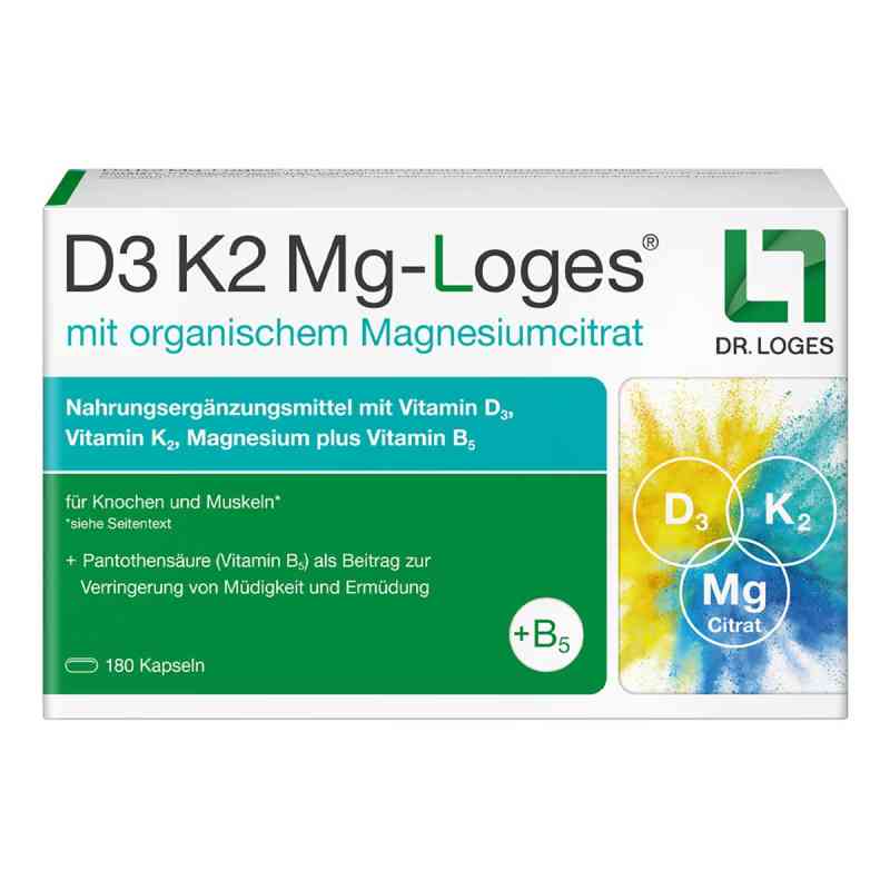 D3 K2 Mg-Loges Kapseln 180 stk von Dr. Loges + Co. GmbH PZN 19759006
