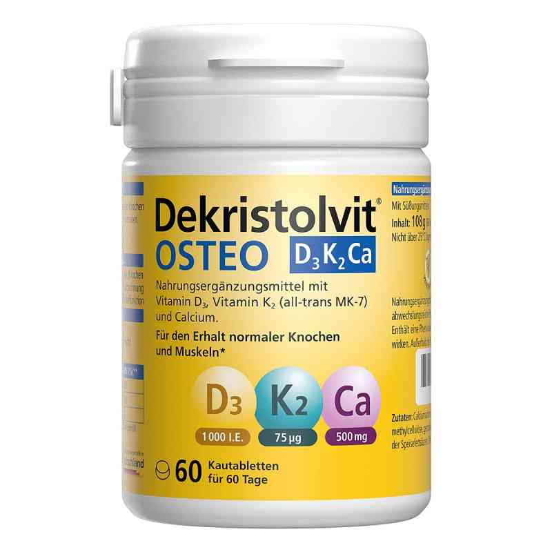 Dekristolvit OSTEO D3K2Ca Kautabletten  60 stk von Trommsdorff GmbH & Co. KG PZN 20391965
