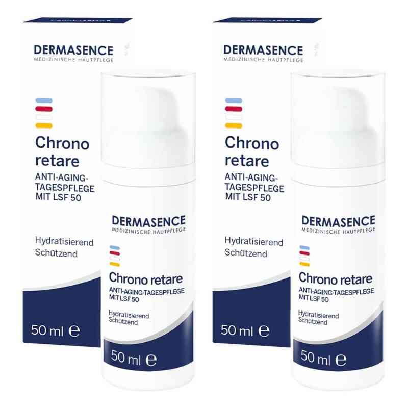 Dermasence Chrono Retare Anti-Aging-Tagespf.LSF 50 2x50 ml von Medicos Kosmetik GmbH & Co. KG PZN 08104490