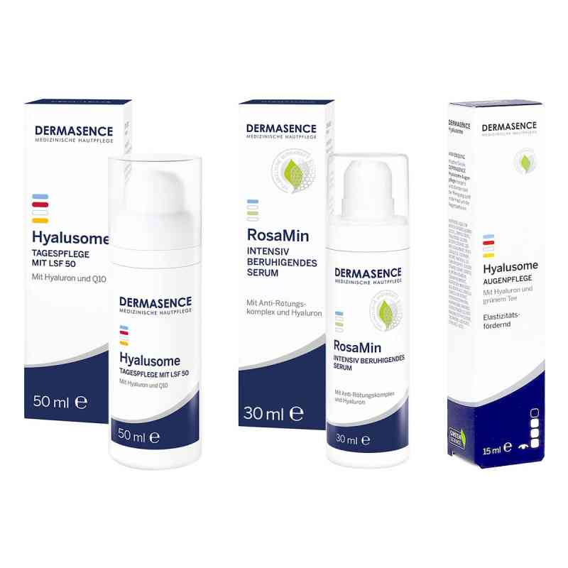 Dermasence Hyalusome Tagespflege & Augenpflege & Rosamin Serum 1 Pck von Medicos Kosmetik GmbH & Co. KG PZN 08104519