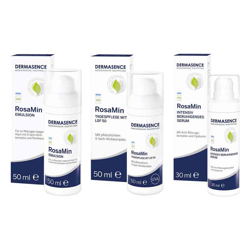 Dermasence RosaMin Emulsion + Tagespflege mit LSF 50 + Serum 1 Pck von Medicos Kosmetik GmbH & Co. KG PZN 08104525
