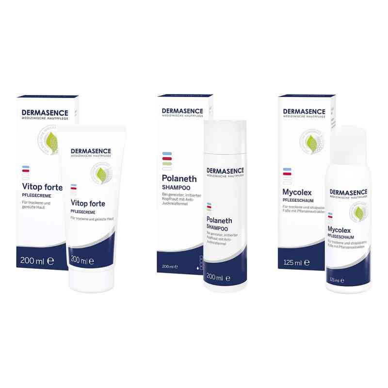 Dermasence Vitop Forte Creme+Polaneth Shampoo+Mycolex Schaum 1 Pck von Medicos Kosmetik GmbH & Co. KG PZN 08104524
