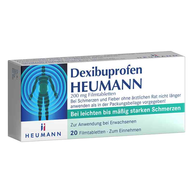 Dexibuprofen Heumann 200 mg Filmtabletten 20 stk von HEUMANN PHARMA GmbH & Co. Generica KG PZN 18849150