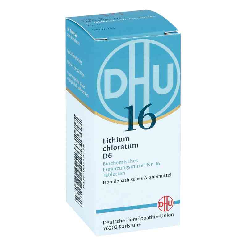 DHU 16 Lithium chloratum D6 Tabletten 80 stk von DHU-Arzneimittel GmbH & Co. KG PZN 00275139