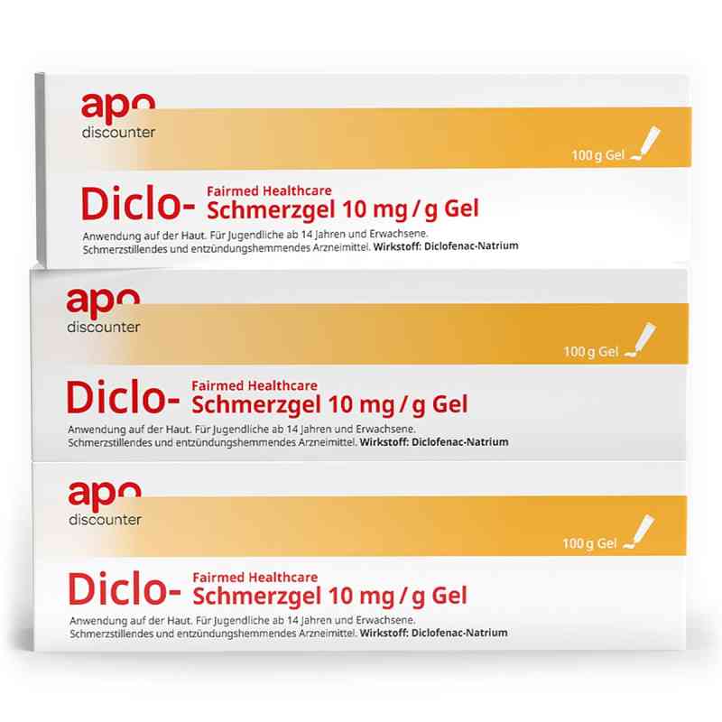 Diclofenac Schmerzgel von apodiscounter 3x100 g von Fairmed Healthcare GmbH PZN 08102787