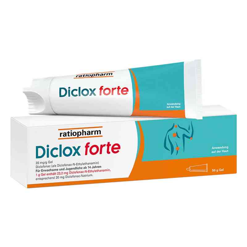 Diclox Forte Schmerzgel 20mg/g Ratiopharm 50 g von ratiopharm GmbH PZN 16704996