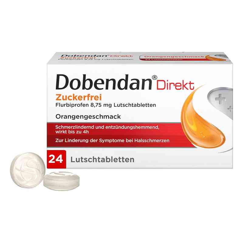 Dobendan Direkt Zuckerfrei Lutschtabletten gegen Halsschmerzen  24 stk von Reckitt Benckiser Deutschland GmbH PZN 10326895