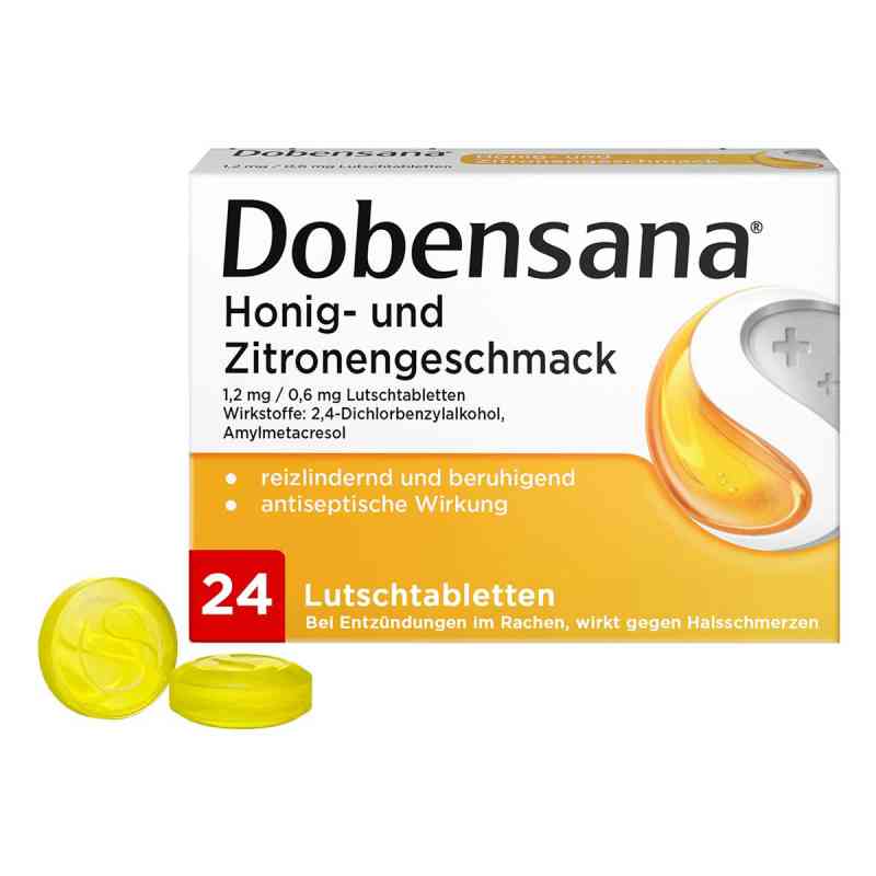 DOBENSANA Honig & Zitrone Lutschtabletten bei Halsschmerzen 24 stk von Reckitt Benckiser Deutschland Gm PZN 11128039