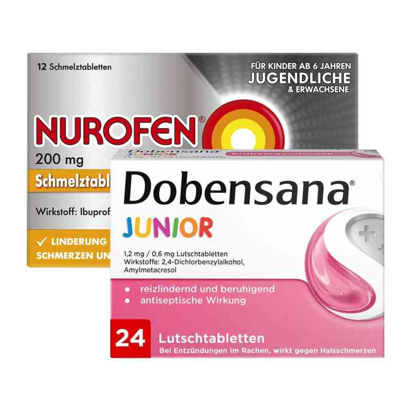 Dobensana Junior Lutschtabletten 24 Stück / Nurofen 200mg 12 Stü 1 stk von Reckitt Benckiser Deutschland GmbH PZN 08100049