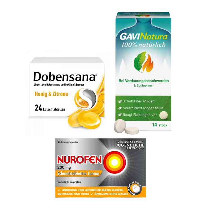 DOBENSANA + NUROFEN Schmelztabletten + GAVINATURA 1 Pck von Reckitt Benckiser Deutschland GmbH PZN 08101540