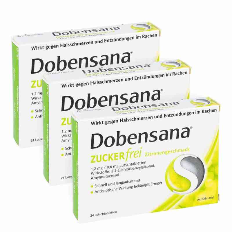 Dobensana Zuckerfrei Zitronengeschmack 1,2mg 0,6mg 3x24 Pck von Reckitt Benckiser Deutschland GmbH PZN 08100121
