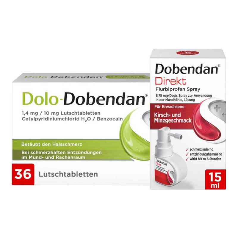 Dolo-Dobendan & Dobendan Direkt Set gegen starke Halsschmerzen 1 stk von Reckitt Benckiser Deutschland GmbH PZN 08100027