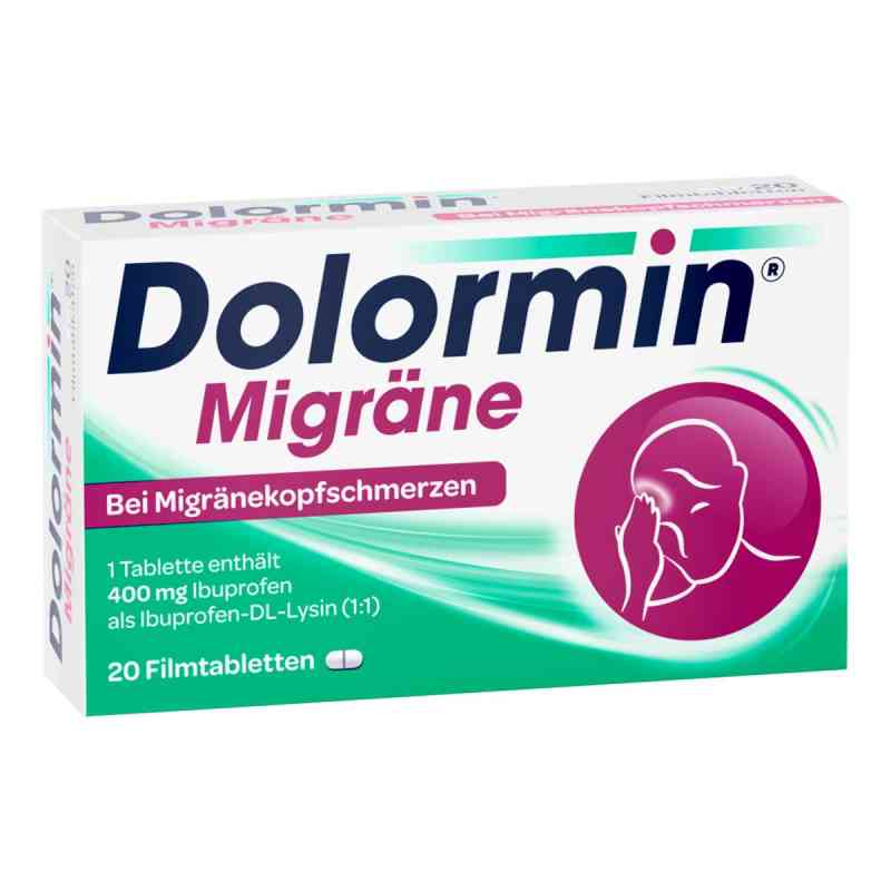 Dolormin Migräne 400 mg Ibuprofen bei Migränekopfschmerzen  20 stk von Kenvue Germany GmbH (OTC) PZN 01300827