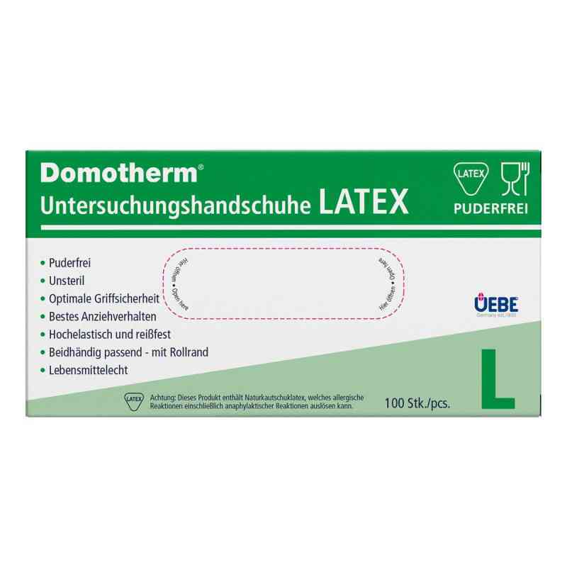 Domotherm Untersuchungshandschuhe Latex Unsteril Puderfrei L Bla 100 stk von Uebe Medical GmbH PZN 17247704